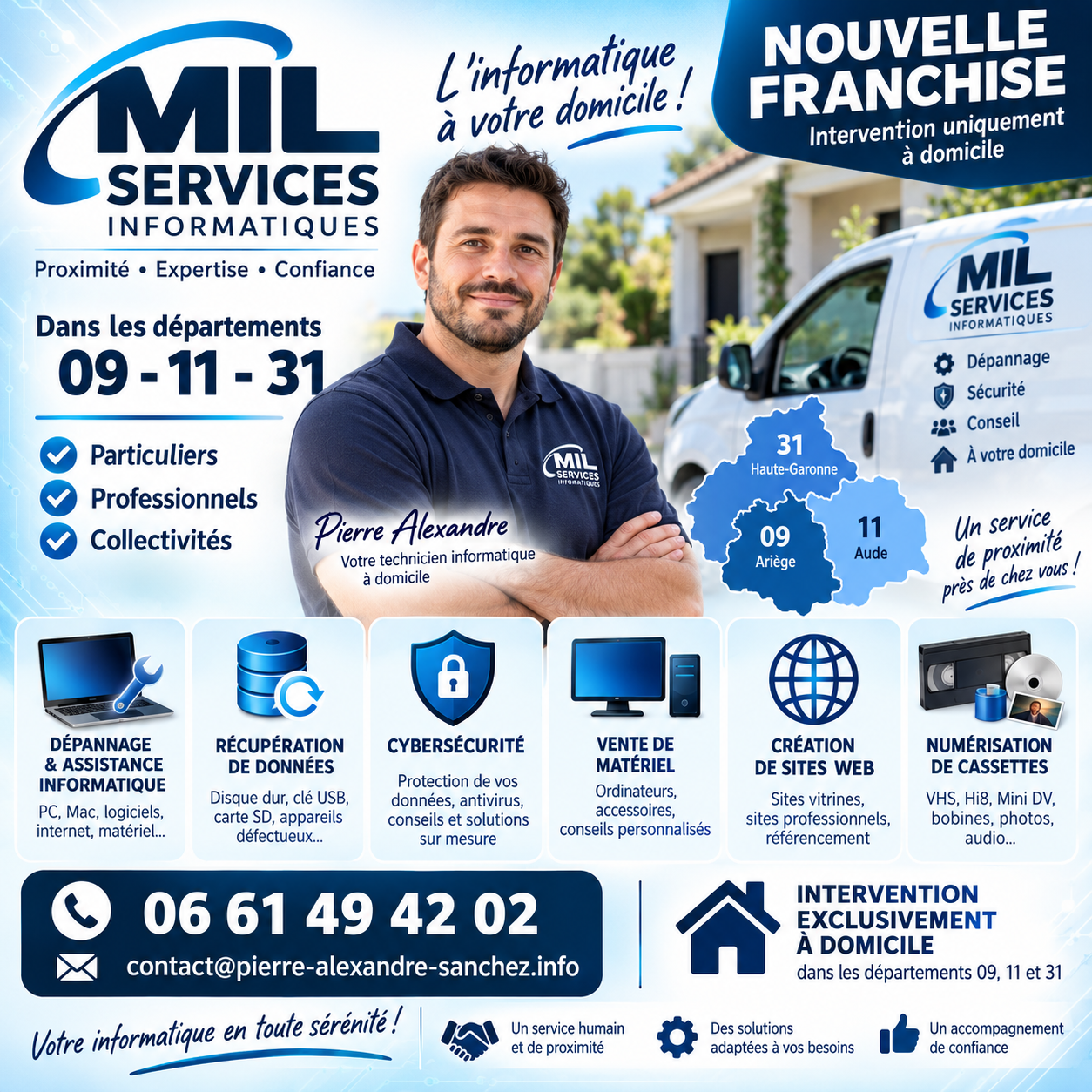 Dépannage informatique domicile 09, 11, 31 - MIL Services